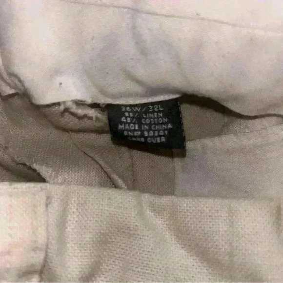 Mens Consensus Pants Linen Cotton 36x 32 Cuffed Hem Minimalist Clean - Picture 4 of 4